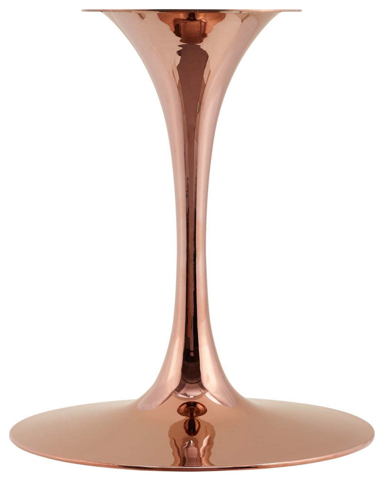 Dining Table, Square, Wood, Rose Gold Dark Brown Brown Walnut, Modern, Bistro