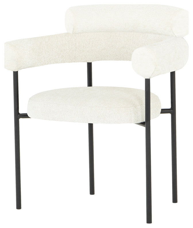 Portia Coconut Fabric Dining Chair