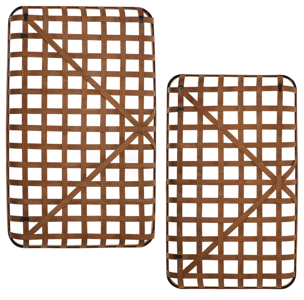 Paracel Natural | Industrial Traditional | Set of Two Bamboo Trays