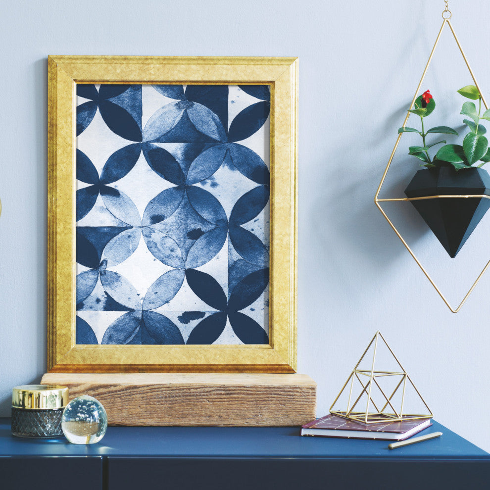 Paul Brent Moroccan Tile Peel and Stick Wallpaper, Blue