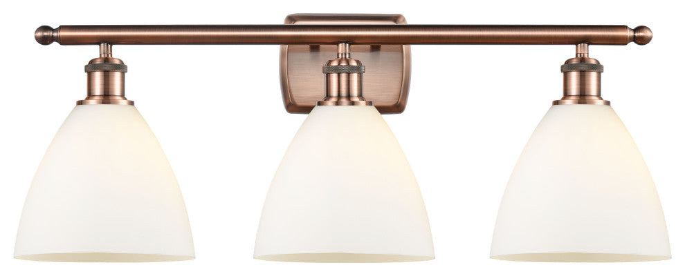 Innovations 516-3W-AC-GBD-751 3 Light Bath Vanity Light, Antique Copper