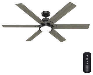 WiFi Gravity Ceiling Fan, LED Light Kit and Handheld Remote, Matte Black, 60"