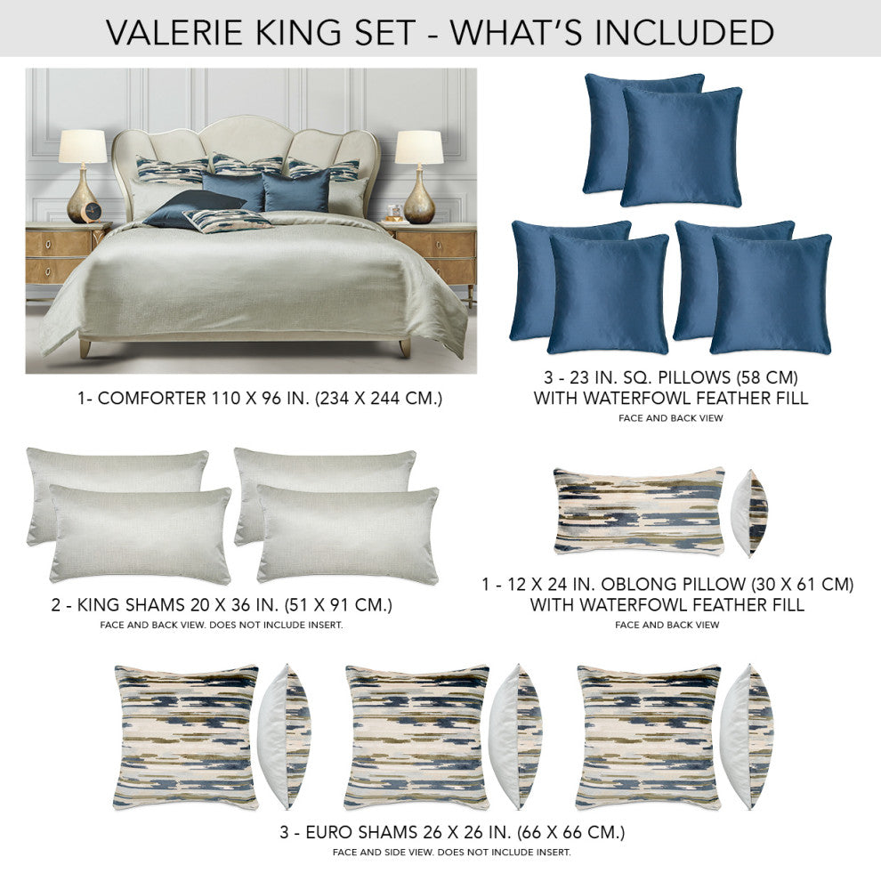 Valerie Comforter Set Mist, King