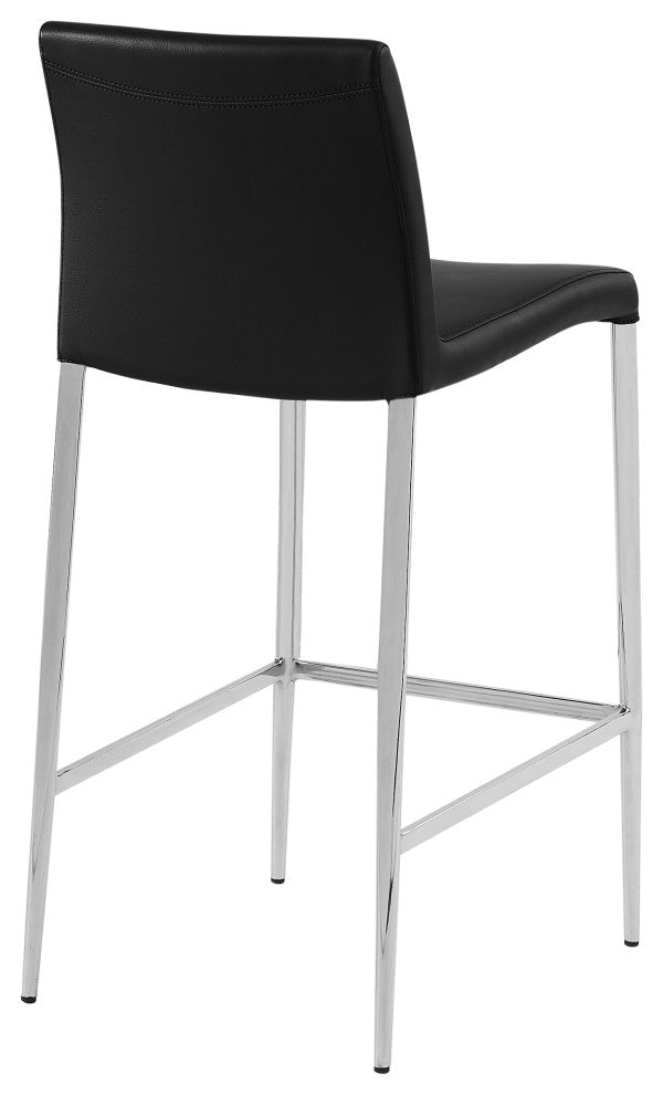 Elite Living (Single) Delta 26" Counter Height Bar Stool, Black