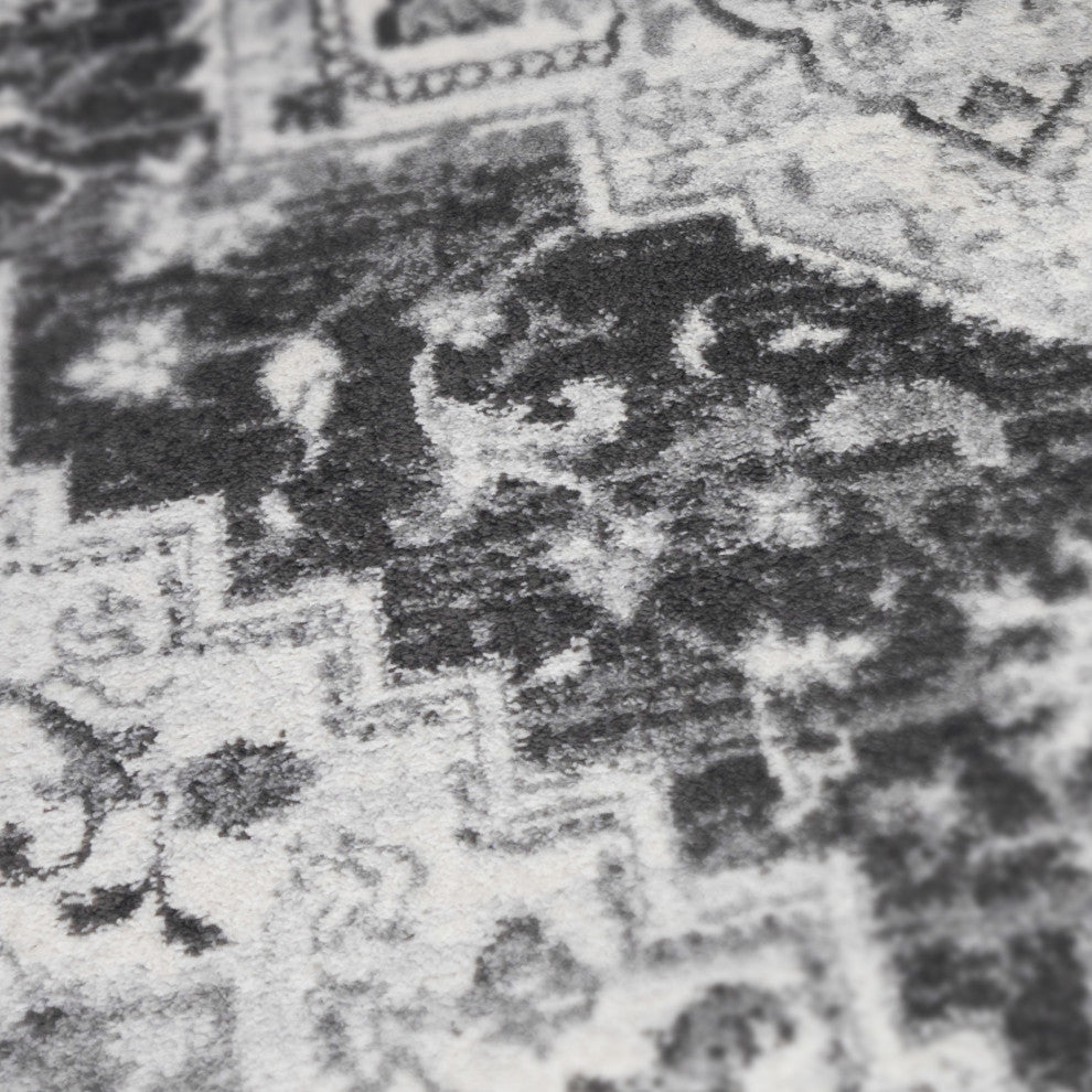 Alexandria Yana Power-Loomed Polypropylene Area Rug, Dark Gray, 2'6" X 10'3"