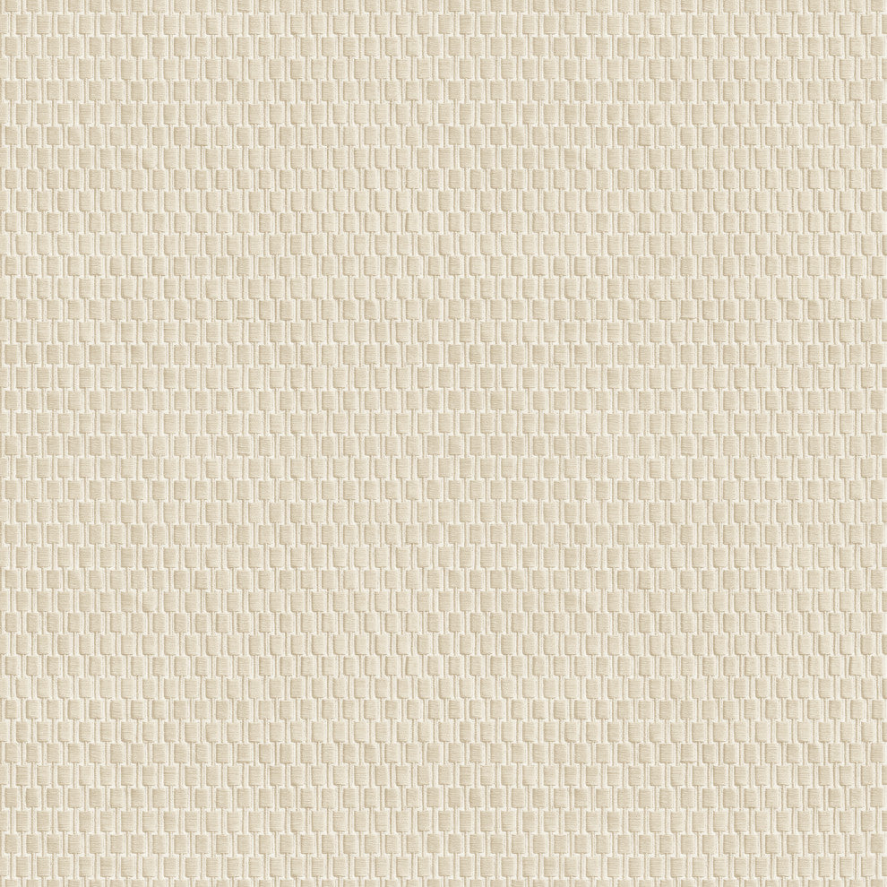 Geometric Textured Wallpaper, Structured Boxes, Champagne Cream, Sample