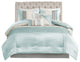 Madison Park Polyoni-Pieced Pleated 7-Piece Comforter Set, King