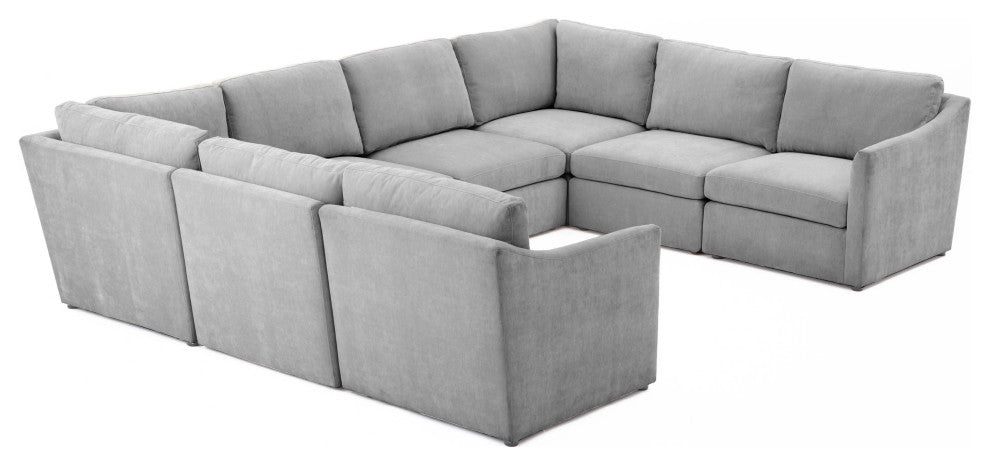 Aiden Gray Modular U Sectional - Grey