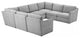 Aiden Gray Modular U Sectional - Grey