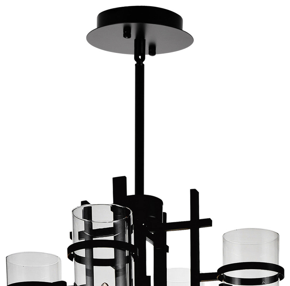 Sierra 12 Light Up Chandelier With Black Finish