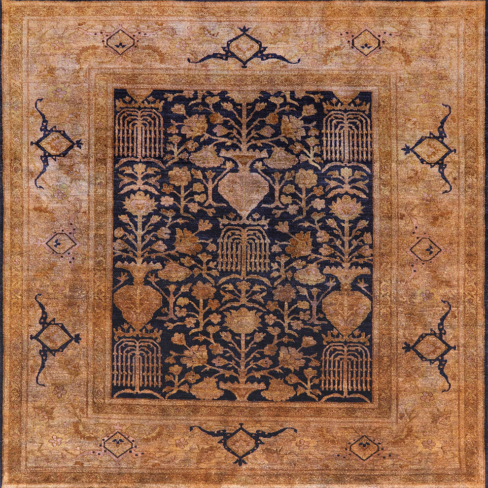 Ahgly Company Indoor Square Mid-Century Modern Area Rugs, 3' Square