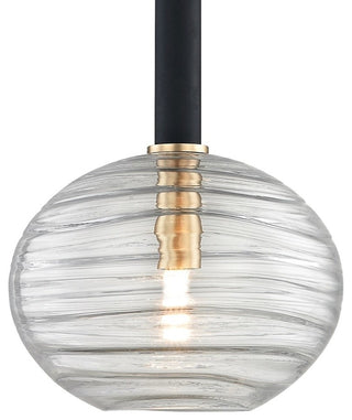 Breton 1-Light LED Pendant, Aged Brass