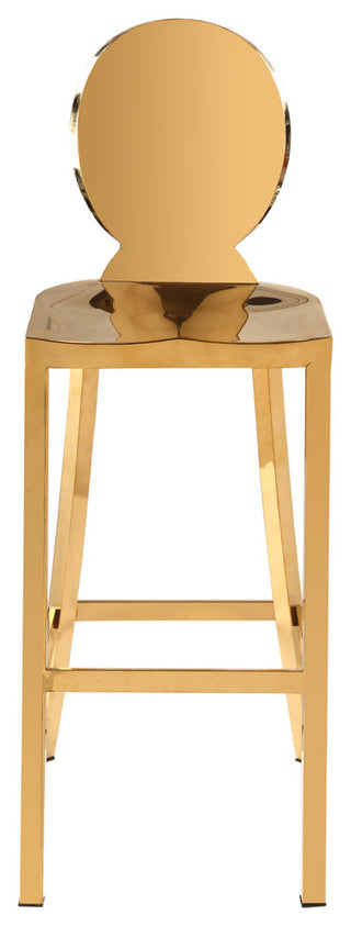 Maddox Kitchen Bar Stool, Gold Stainless Steel