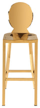 Maddox Kitchen Bar Stool, Gold Stainless Steel