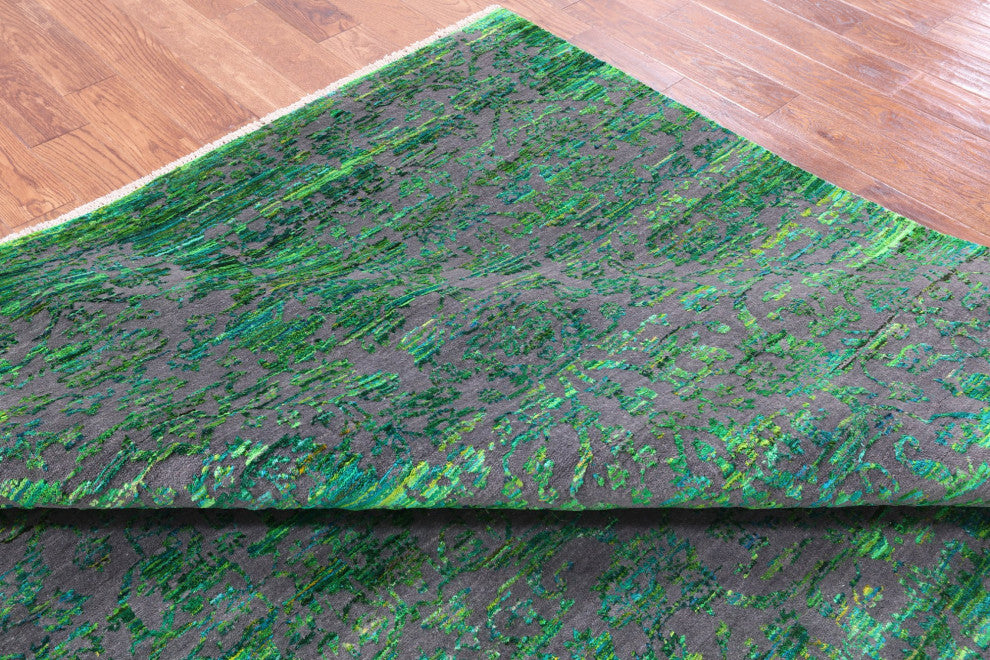 Wool and Silk Modern Handmade Rug 8' 0" X 9' 10" Q11844