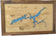 Watauga Lake, Tennessee-Wood Lake Map, Large Framed