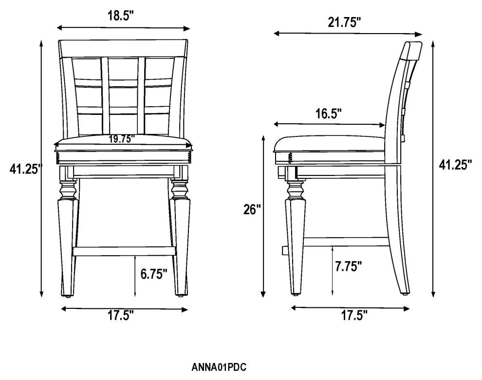 Napa Bar Stool With Back, Mahogany, 1, Counter Height