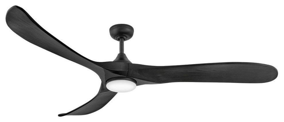 Hinkley Swell Illuminated 72" Led Smart Fan, Matte Black
