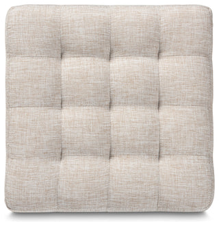 Jodene Beige Fabric Upholstered Tufted Cube Ottoman Set of 2