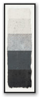 Gray Lines 20x60 Black Floating Framed Canvas