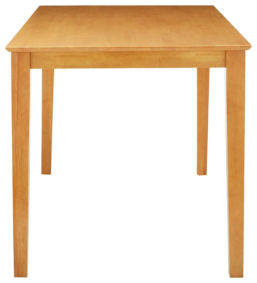 Modern Hardwood Dining Table with Rectangular Top and Sturdy Legs, Natural