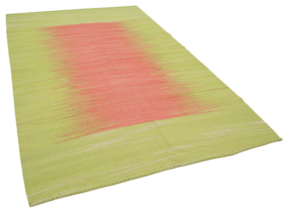 Rug N Carpet - Handmade Turkish 5' 10'' x 9' 3'' Unique Wool Kilim Rug