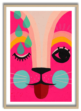 Kids Framed Art Print, Neon! by Treechild, 24"x36", Framed
