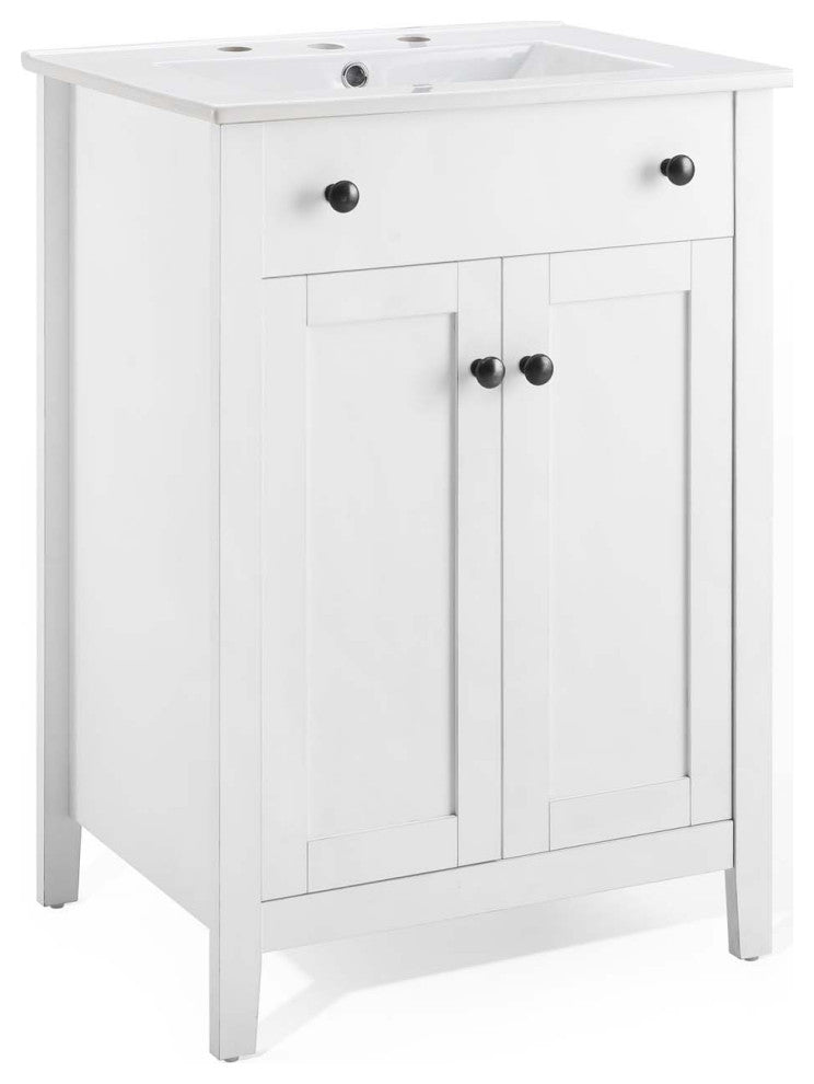 Nantucket 24" Bathroom Vanity - White White