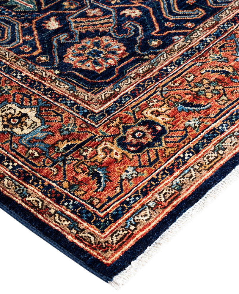 Serapi One-of-a-Kind Hand-Knotted Area Rug Blue, 9'0" x 12'0"