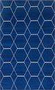Unique Loom Light Blue Geometric Trellis Frieze 5' 0 x 8' 0 Area Rug