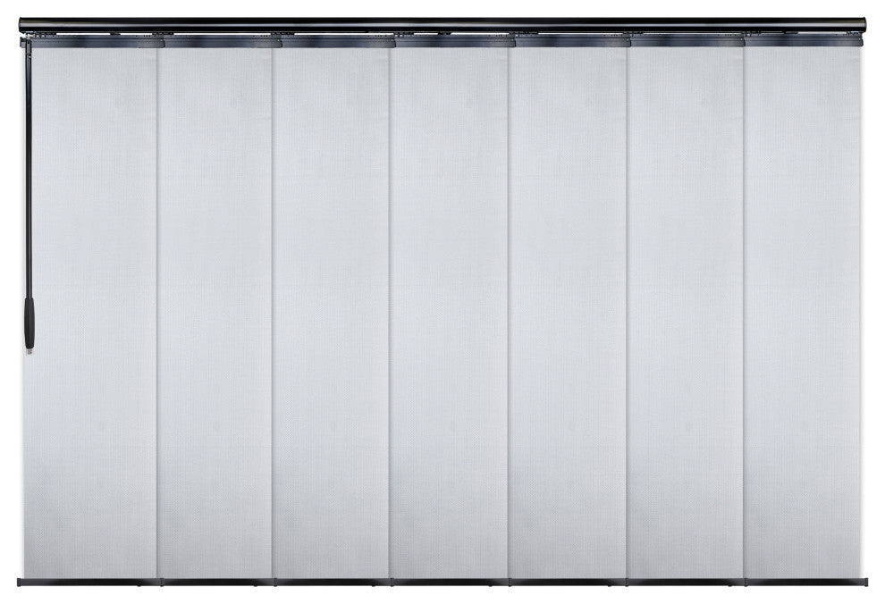 Dappled Iron 7-Panel Track Extendable Vertical Blinds 110-153"W