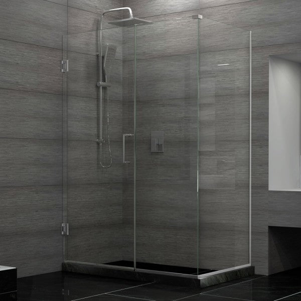 DreamLine Unidoor Plus 37"x34.38"x72" Hinged Shower Enclosure, Brushed Nickel