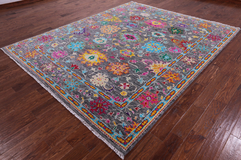 Handmade Turkish Oushak Wool Rug 8' 2" X 9' 11" - Q15719