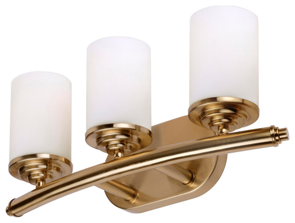 3-Light Bath Vanity Light, Soft Gold