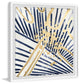 "Blue and Gold Strokes" Framed Painting Print, 24"x24"