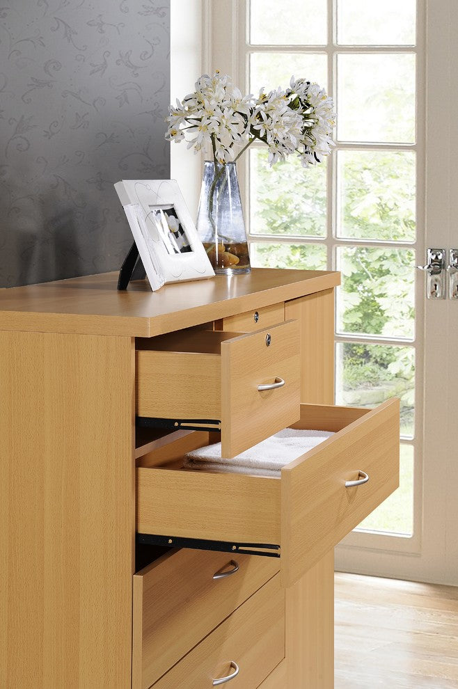 7 Drawer Jumbo Chest, With Additional Door, Beech