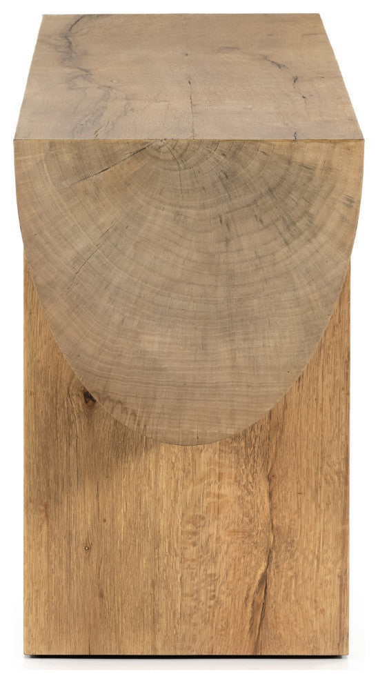Elbert Console Table-Rustic Oak Veneer