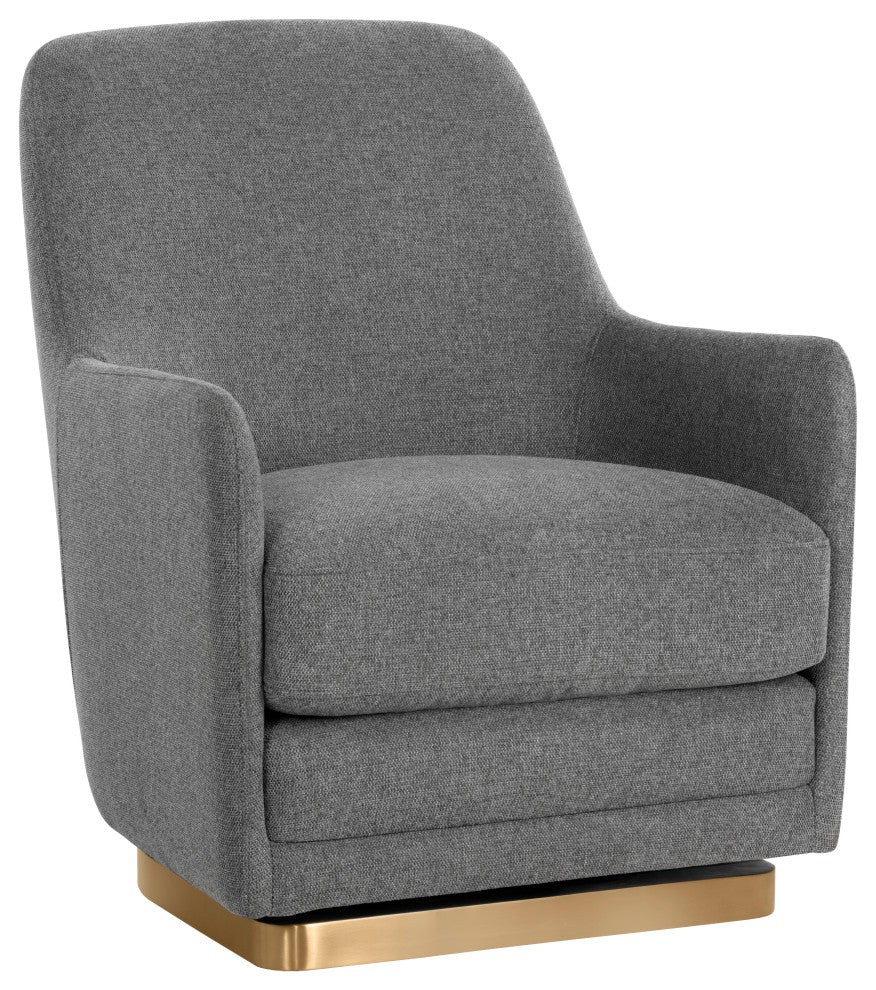 Marcela Swivel Lounge Chair Belfast Koala Grey