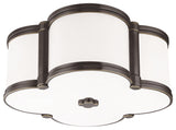 Chandler, 12" Flush Mount, Old Bronze Finish, Glass Shade