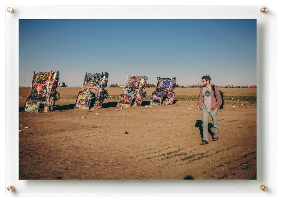 23"x 33" Double Panel Acrylic Wall Frame For 20"x30" Art, Gold Hardware