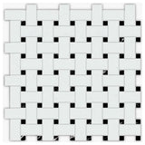 Thassos Polished 1x2 Basket Weave Marble Mosaic