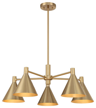 Pharos 5-Light Chandelier, Noble Brass by Breegan Jane