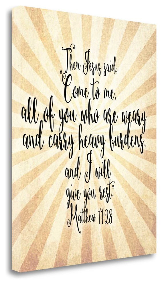 "Matthew 11 - 28 Come To Me" By Tara Moss, Giclee Print on Gallery Wrap Canvas