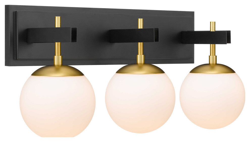 Allie 3-Lt Bath - Black/Satin Brass