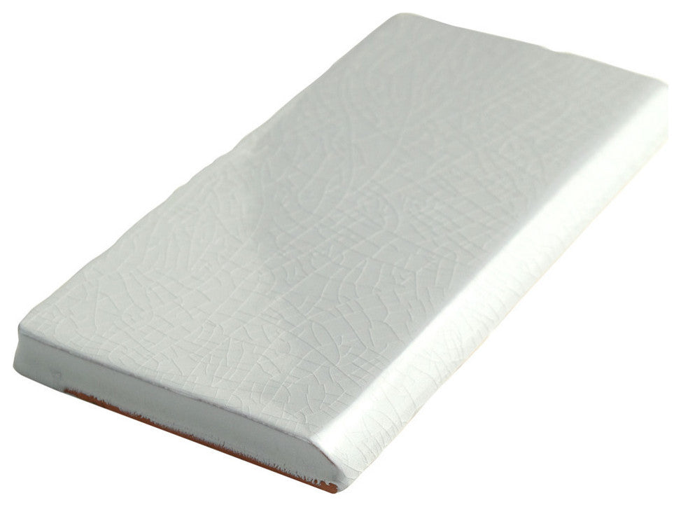 Antic Craquelle Bullnose Gris Soho Ceramic Wall Trim
