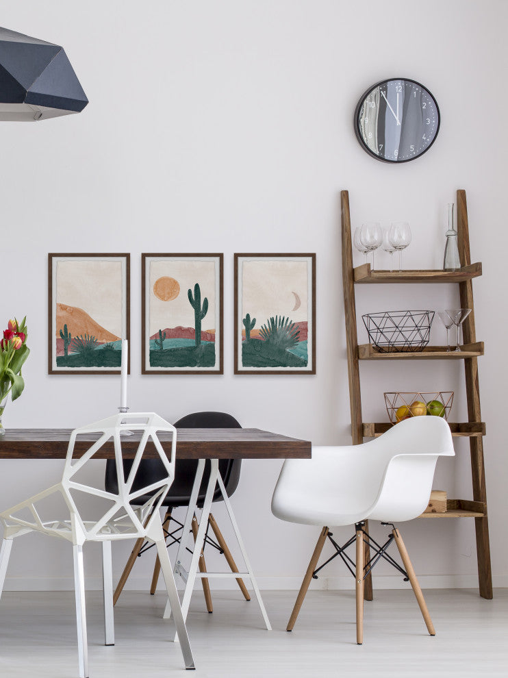 A Desert Oasis Triptych, Set of 3, 24x36 Panels