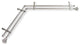 Fabritio 13/16" Double Corner Window Curtain Rod, Satin Nickel, 28-48"