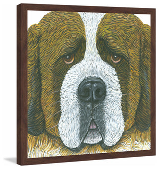 "St. Bernard" Framed Painting Print, 24"x24"