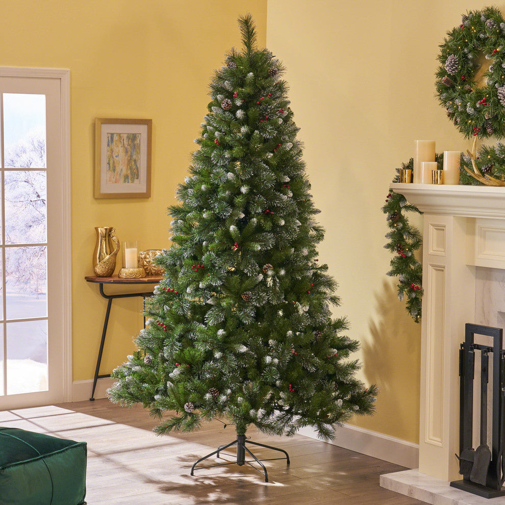 9' Mixed Spruce Artificial Christmas Tree, Unlit
