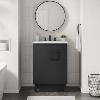 Miles 24" Bathroom Vanity - White Black